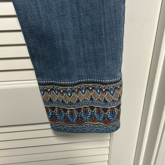 Chicos So Slimming Embroidered Blue Jeans - Picture 4 of 4